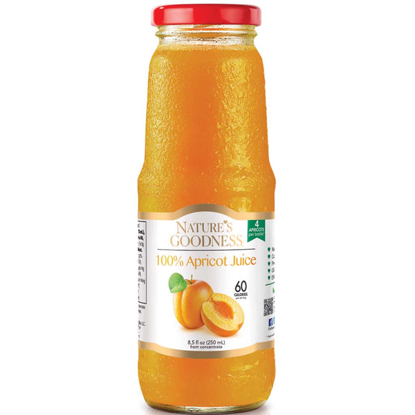 8.5 OZ Apricot Juice No Additive Sugars Nature's Goodness Mekor Corp LLC