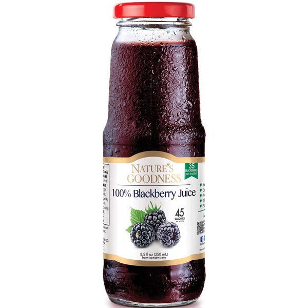 8.5 oz Blackberry Juice No Additive Sugars Nature's Goodness