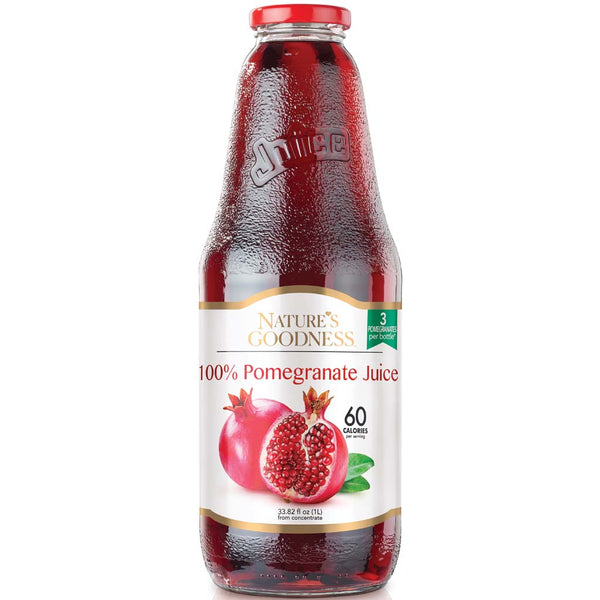 Organic Pomegranate Juice 33.82 oz. No Added Sugars Nature's Goodness