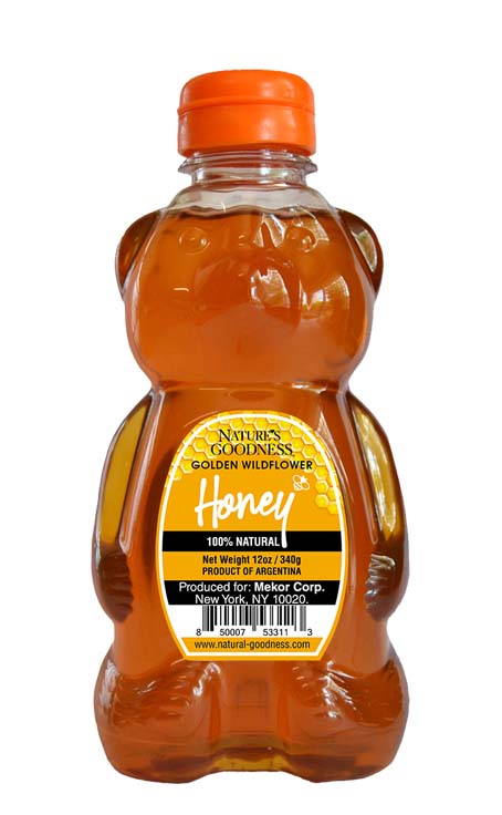 GOLDEN WILDFLOWER HONEY BEAR – 12 oz.