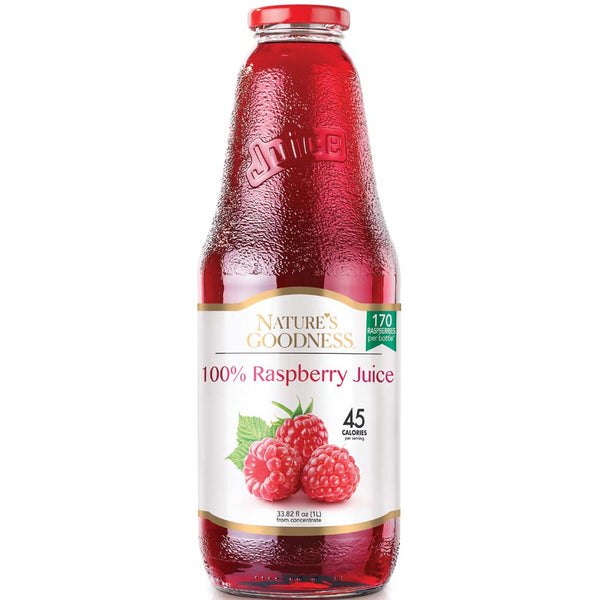 33.82 oz - Raspberry Juice | No Additive Sugars | Nature's Goodness ...